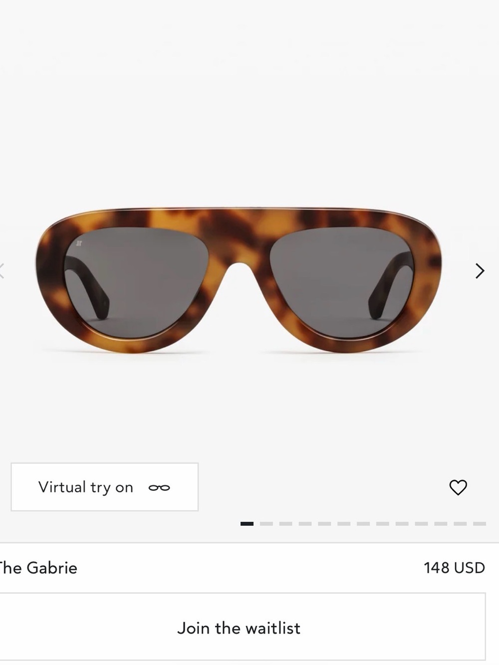 Sold out !! The Gabrie Tortoiseshell Shield Sunglasses - Brown/Black Lenses